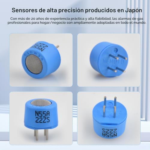 Miniatura 4 de Detector De Gas Natural Detector De Fugas De Gas Mestek Butano Propano Metano Ciudad Lpg Lng Combustible Gas Sensor Portátil Alarma De Gas Con Batería Lcd Para Ciudad Cocina Garaje Autocaravana