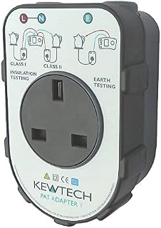 Kewtech PATADAPTER1 Portable Appliance Adaptor Box For 17th Edition Multifunction Testers,Grey