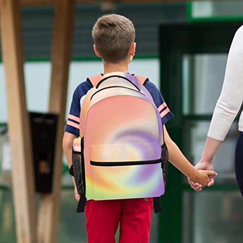 Sac à dos dégradé doux multicolore style moderne pour étudiants