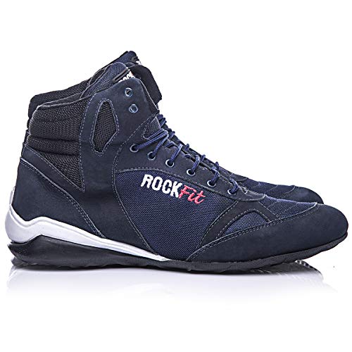 BOTA DE TREINO ROCK FIT PRESS EM COURO MARINHO