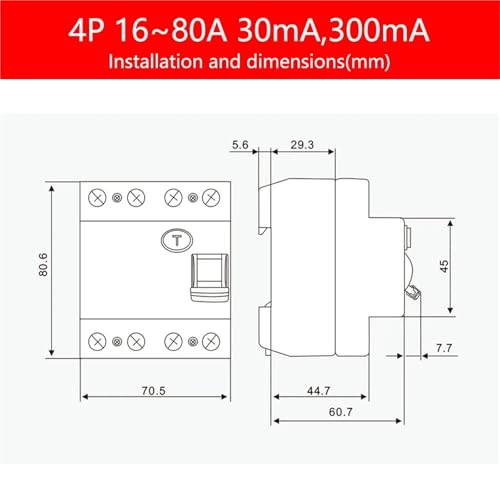 RCCB 2P 25A 300mA interrupteur différentiel de type AC pour tableau
