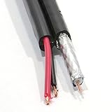 CCTV Cable Reel Coax And Power RG59+2 Shotgun Lead CCS Black 100m