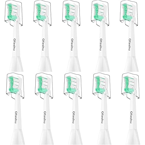 Ofashu Electric Toothbrush Replacement Heads for Philips Sonicare ProtectiveClean DiamondClean HX9023, 10 Pack Cover