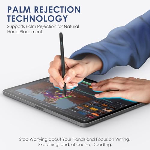 Image of SENMO Stylus Pen for iPad 2018-2025, 2X Fast Charge iPad Pencil 2nd Generation Compatible with Apple iPad A16 11 /10 /9 /8 /7 /6, Pro M5 /M4 /12.9 inch(6 /5 /4 /3) / 11 inch(4 /3 /2 /1), Mini 7 /6 /5, Air M3 /M2 /5 /4 /3