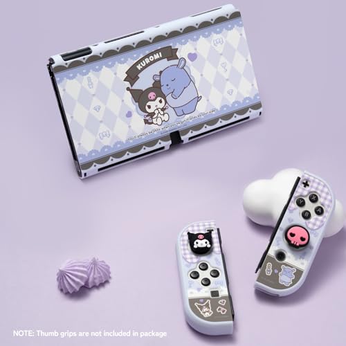 Image of Kuitmor Protective Shell for Switch OLED,Slim Cute Pattern Dockable Cover Case Compatible with Switch OLED,Anti-Scratch and Shock-Absorption Design Cover Skins for Joystick(Kuromi)