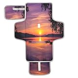 Nesatuwa Portable Baby Diaper Changing Pad with Soft Built-in Pillow Sunset Scenery Waterproof Foldable Changing Pad Newborn Girls and Boys