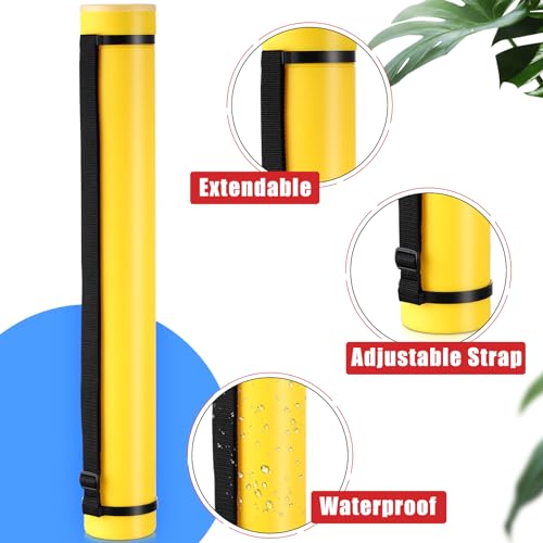 Image of Yahenda 6 Pcs Expandable Poster Tubes Bulk, 24 inch- 40 inch Extendable Blueprint Tube with Shoulder Strap Waterproof Portable Durable Round Cases for Drawing, Poster, Office Bulk Supply(Neutral Color)