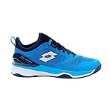  Lotto Mirage 200 Clay-Diva All White/Navy Blue, Zapatillas de Tenis Hombre, 45 EU