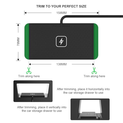 Image of POLMXS 25W Wireless Charger Car Fast Wireless Charging Pad DIY Wireless Phone Charger Mat Compatible with iPhone 17 /16(25W) /15 /14 /13 /12(7.5W) (P21)