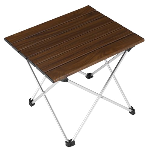 Tesouro Folding Camping Square Table with Carry Bag, Lightweight Aluminum Square Table for Outdoor,