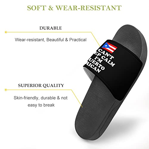 I Can't Keep Calm I'M PUERTO RICAN Home Slippers Non-Slip Open Toe PVC Shower Slippers Fashion Sandals for Men Women3