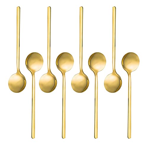 Bantre Pack of 12 Gold Coffee Spoons, Classic Coffee Spoons, Small Coffee Spoons, Stainless Steel Teaspoons, Dessert Spoons - Image 3