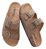 GETAC CHANCLAS MUJER, SANDALIAS HOMBRE con Plantilla de corcho Suela Antiderrapante EVA PANTUNFLAS Unisex, Broche hebilla...