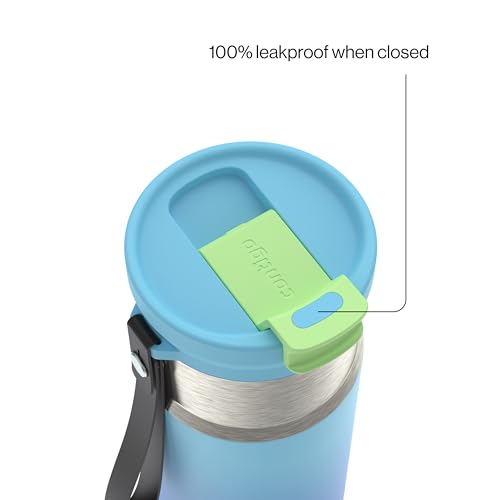Image of Contigo DualSip 16 oz Compact Stainless Steel Vacuum-Insulated Water Bottle with 2-in-1 Leakproof Lid (Straw or Spout), BPA-Free & Lead-Free, Dishwasher Safe