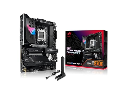 ASUS ROG Strix X870E-E Gaming WiFi Scheda madre AMD, 18+2+2 stadi di alimentazione, slot DDR5,...