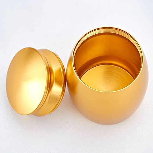 Image of 2.67 Inches Small Urns for Pet Ashes,Small Dog Urns for Ashes | Pet Keepsake Urn for Fur, Hair, Whiskers or Ashes,Pet Memorial Gift for Loss of Dog or Cat,Mini Urn with Paw Print(Gold)