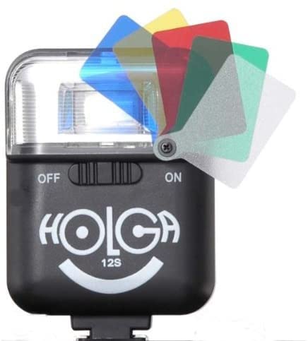 HOLGA12S Hot Shoe Flash for 135 TIM Camera, Recycles in 6-8 Seconds, GN 12, Black
