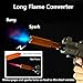 Butane Torch Lighter - Windproof Lighter, Refillable Adjustable Jet Flame Cool Lighter for BBQ Kitchen Camping Candle Cosplay, Men Gift (No Gas) (Upgrade,Green)