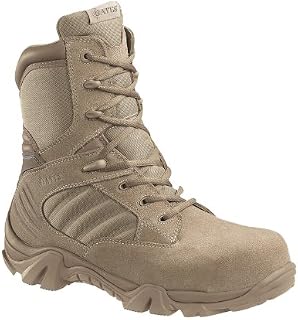 Bates Men's GX-8 Composite Toe Side Zip Work Boot, Desert, 13 XW US