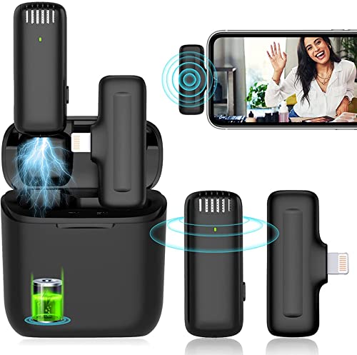Metronaut Wireless Lavalier Microphone for iPhone with Charging Case, Plug & Play Mini Mic for Video Recording, Reels/YouTube/Facebook Live Stream – 3 Level Noise Reduction, Auto-sync (Black) Metronaut Wireless Lavalier Microphone for iPhone with Charging Case, Plug & Play Mini Mic for Video Recording, Reels/YouTube/Facebook Live Stream – 3 Level Noise Reduction, Auto-sync (Black)