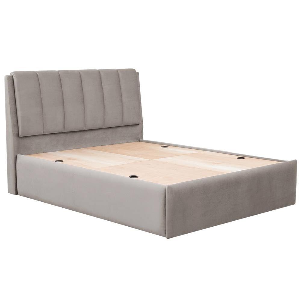 HITHOS Furniture Modern Upholstered Queen Size Platform Bed with Box Storage for Bedroom Living Room Solid Wooden Cot Bed Double Bed Palang for Home (Tuscan Tan) 1 Year Warranty-image-22