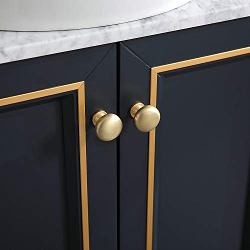 Homecart QV335BG 24 Inch Black Bathroom Vanity Sink Combo Modern Painted Bathroom Vanity Cabinet With Marble Countertop thumb #3