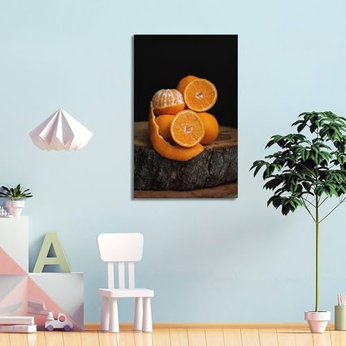 Mandarines pelées tableau pour raviver un mur blanc vide 40x60 cm. - 4