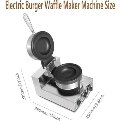 Elektrische Burger-Presse Eiscreme-Burger-Maker, Elektrische Burger-Maschine, Antihaft-Hamburger-Presse, Edelstahl-Eiscreme-Burger-Bäcker, 1200 W, Heimgebrauch, Restaurant, Snack – Bild 8