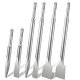 Fegtrtyoa SDS Plus Meißelset, 6-Teiliges Fliesenmeißel-Spatenmeißel-Bohrhammer für Beton-,...