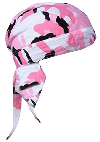 Camouflage Doo Rag Skull Cap Camo Bandana Hunting Hunters Head Wrap (Pink Camouflage)