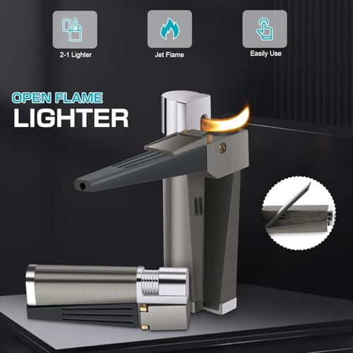 Encendedor plegable metálico recargable FOTN 2 en 1 miniatura 2