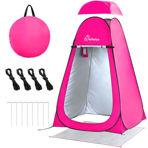 Image of WolfWise PRO Pop Up Shower Tent with Silver Coated, Floor and Rain Fly