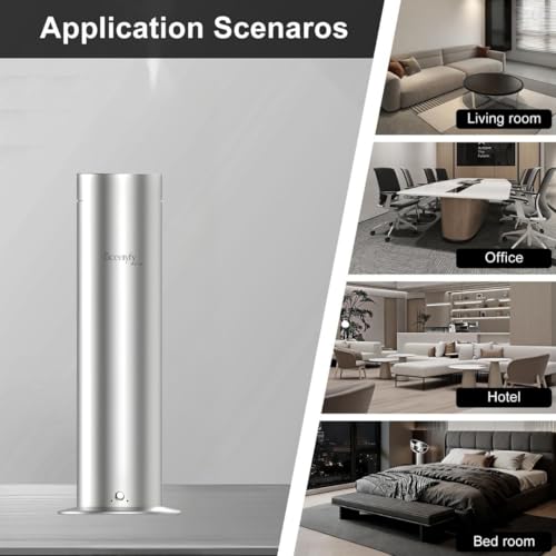 Image of STARQ Halo Luxury Smart Air Scent Diffuser Waterless Aroma Machine Cold Atomization Ultra Quiet No Heat for Office Home Gym & Hotel Includes Complimentary 100ml Starter Pack Perfumes
