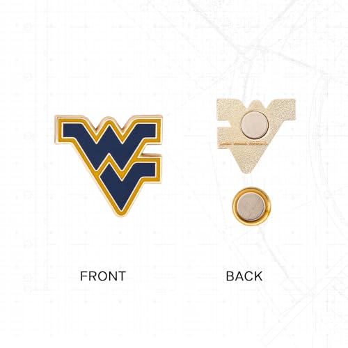 Image of Desert Cactus West Virginia Mountaineers Magnetic Metal Lapel Pin (B) | Officially Licensed WVU West Virginia University Enamel Finish Lapel Pin Formal Wear Bag and Hat Jewelry Tie Track Brooch Pin