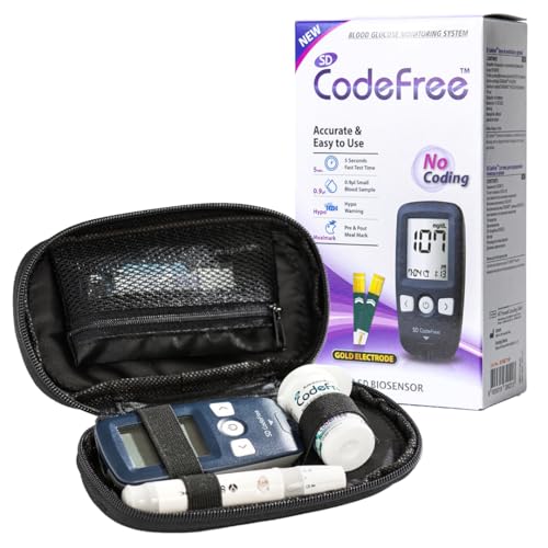 SD CodeFree Glucose Monitor Kit - Blood Sugar Monitor with 500 Me...