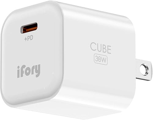 Cargador USB C iFory 30W GaN Fast Mini cargador portátil pequeño adaptador de corriente de seguridad avanzada compatible con MacBook AiriPhone 13