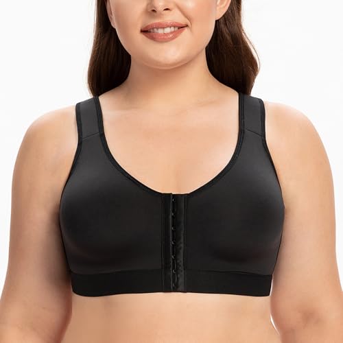 Women's Front Closure Full Coverage Back Support Wireless Posture Corrector Bra2