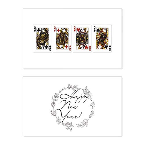 Tarjeta conmemorativa de año nuevo con original diseño de pala de corazón