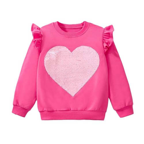 10 Best Girls Heart Sweaters That Are Perfect for Layering Up 3 Girls Valentines Sequin Heart Sweatshirt for Toddlers