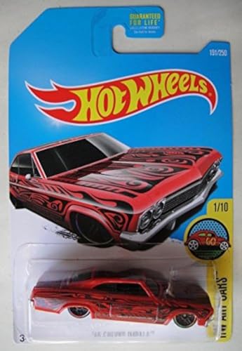 Hot Wheels Chevrolet Chevy Impala 1965 rojo HW ART CARS 1:64