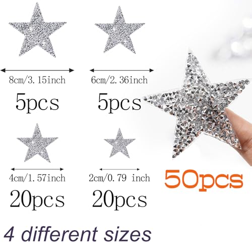 Ztrjcmy ZTR-001 50 Pcs Iron On Star Patches thumb #6