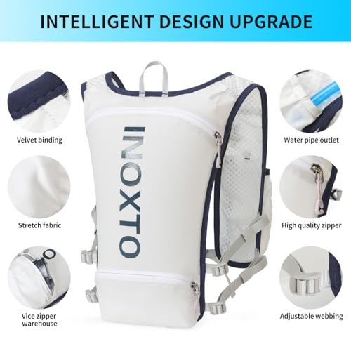 Image of INOXTO Running Hydration Vest Backpack,Lightweight Insulated Pack with 1.5L Water Bladder Bag Daypack for Trail Hiking Running Cycling Race Marathon for Women Men