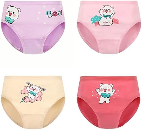 FedMois Girls Knickers Cotton Briefs Underpants Underwear 2-9 Years (Pack of 8)