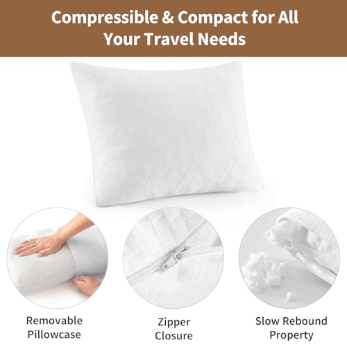 Oreiller de camping compressible petit coussin de voyage mémoire de forme - 5