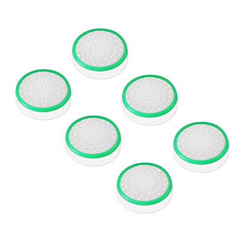 Joycon, 6 tappi per pollice in silicone, antiscivolo, in silicone, per joystick analogico per Nintendo Switch/OLED o Lite Joycon Controller (verde trasparente)