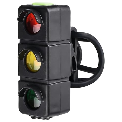 wkao Tail Light with 3-Color Led, Rechargeable, 7 Modes, Night Cycling Safety, Powerful Brightness