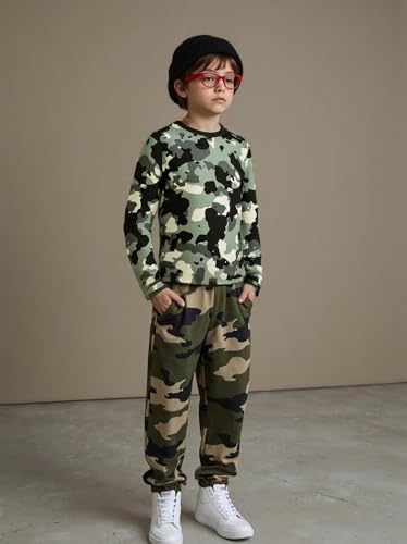 Image of Cadidi Dinos Boys Girls Long Sleeve Shirts Cotton Casual Crewneck Printed Kids T-Shirts
