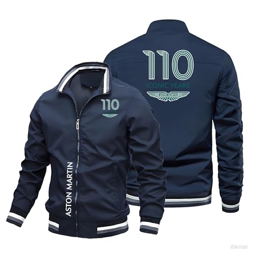 Nyrien Chaqueta Militar Hombre A.s.t.o.n M.a.r.ti.n, Regular Fit Chaqueta, Cazadora Cortaviento, hombre(NavyBlue,L)