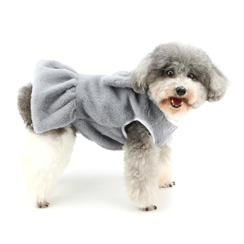 Robe pull en polaire sans manches pour chien tremblant en hiver
