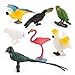 DOYIFun 10 Pcs Simulated Bird Animals Parrot Model Figure Toys, Realistic Flamingo Birds Figurine Collection Playset Cake Toppers Gift for Kids Educational Toys